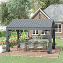 Nobleton 10' x 12' Heavy Duty Hard Top Steel Roof Gazebo Pergola