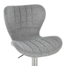 Norwin Adjustable Height Swivel Barstool (2 Pack) - Grey Fabric - Seasonal Overstock