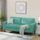 Sofas, Oakwood 76" Green Modern Upholstered Sofa - Seasonal Overstock