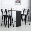 Rialta Black Metal 30" Barstools (Set of 4) - Seasonal Overstock