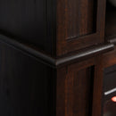 Fireplaces, Whittaker 32" Brown Electric Fireplace Free Standing with Heater, Mantel & Shelf - Seasonal Overstock