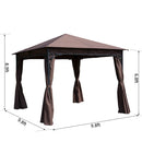 Gazebos, Summer Bliss 10 x 10ft Coffee Brown Gazebo - Seasonal Overstock