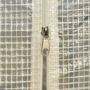 Greenhouse, 20' x 10' Heavy Duty Walk-In Plastic Cover Garden Greenhouse, Peaked Roof, Steel Frame, White - Seasonal Overstock