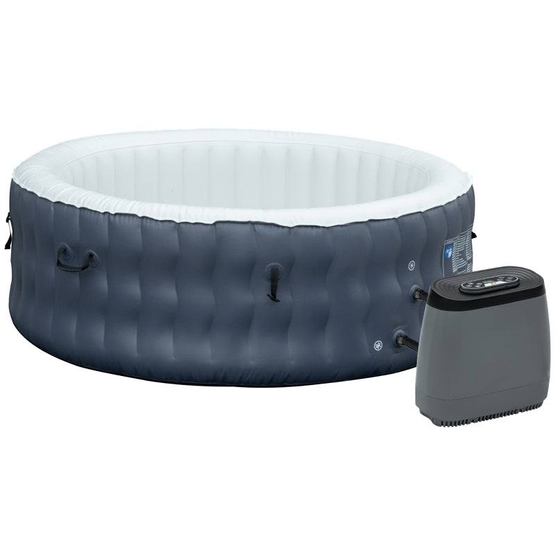 4-6 Person Inflatable Portable Hot Tub Spa 251 Gallons - Dark Blue - Seasonal Overstock