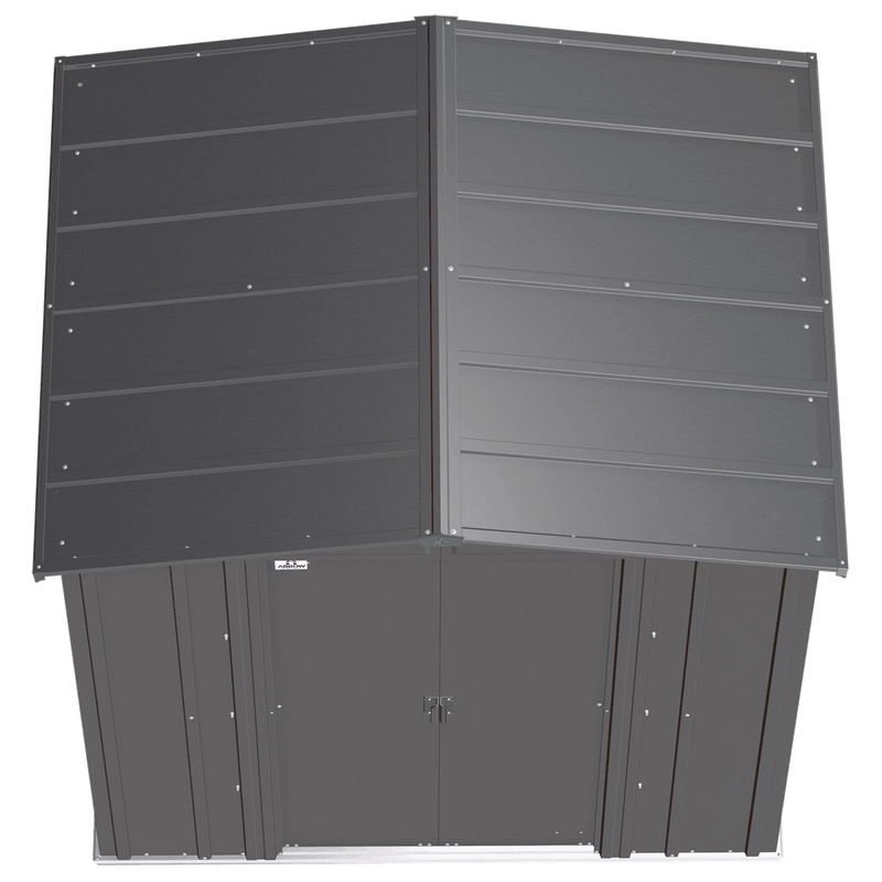 6' x 5' Arrow Classic Steel Storage Shed - Charcoal - Seasonal Overstock