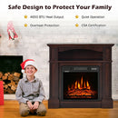 Baldwin 1400W Freestanding Electric Fireplace with Shelf - Brown - Seasonal Overstock