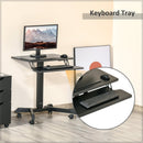 Clydsdale Standing and Sitting Adjustable Height Rolling Desk - Seasonal Overstock