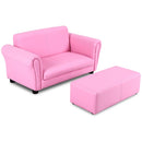 Kids Furniture, Kids Casa Kid Sized Sofa and Ottoman Set - Pink - Seasonal Overstock