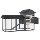 Pleasant Patch 84" Deluxe Chicken Coop - Grey - Seasonal Overstock