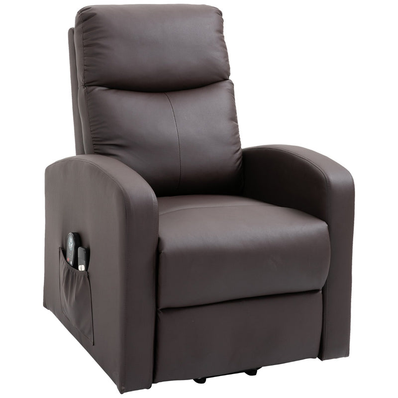 Walker Lift Recliner Chair in Brown with Vibration Massage - Seasonal Overstock