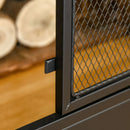 Fireplace Screens, 3-Panel Rectangular 47" Fireplace Screen with Doors - Seasonal Overstock