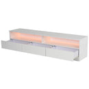 TV Stands, Thane 71" TV Stand with LED Backlighting in Glossy White - Seasonal Overstock