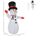 8ft Inflatable Snowman with Hand Up Waving - Seasonal Overstock