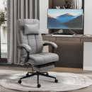 Benz Double Padded Office Chair with Footrest - Light Grey - Seasonal Overstock