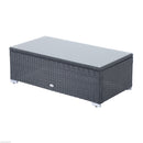 Patio Furniture, Brently 4pc Patio Sofa Set - White / Black - Seasonal Overstock