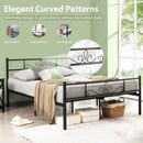 Farrah Full Size Metal Platform Bed Frame with Headboard and Footboard - Seasonal Overstock