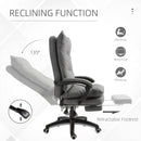 Jonas Double Padded Grey Fabric Office Chair with Retracting Footrest - Seasonal Overstock