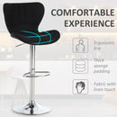 Norwin Adjustable Height Swivel Barstool (2 Pack) - Black Fabric - Seasonal Overstock