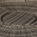 Paloma II 4pc Outdoor Rattan Sofa Bed / Patio Conversation Set - Grey - Seasonal Overstock