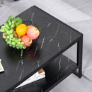 Reana Black Marble Look Coffee Table - Seasonal Overstock