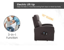 Reclining Chairs, Walker Lift Recliner Chair in Brown with Vibration Massage - Seasonal Overstock