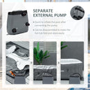 Hot Tubs, 4-6 Person Inflatable Portable Hot Tub Spa 245 Gallons - Grey - Seasonal Overstock