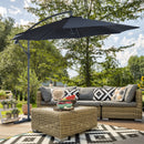 Patio Umbrellas, 10' Deluxe Cantilever Patio Umbrella - Black - Seasonal Overstock