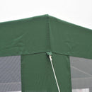 13ft Hexagonal Portable Party Gazebo with Mesh Walls - Green - Seasonal Overstock