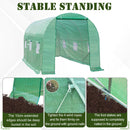 Greenhouses, 15 x 6.6ft Soft Cover Dome Top Greenhouse - Green - Seasonal Overstock