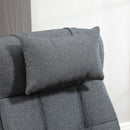 Benz Double Padded Office Chair with Footrest - Dark Grey - Seasonal Overstock