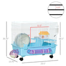 Hamster Cage Kit with Exercise Wheel & Tube - Light Blue - Seasonal Overstock