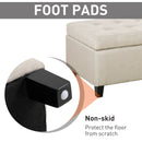 Benches, Isra 51" Beige Upholstered Storage Bench - Seasonal Overstock