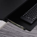 Jaydon L-Shaped Corner Desk with Corner Stand and Keyboard Tray - Black - Seasonal Overstock