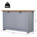 Shoe Storage, Julianna Blue Grey Two Door Shoe Storage Cabinet - Seasonal Overstock