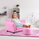 Kids Furniture, Kids Casa Kids Chair and Ottoman Set - Pink - Seasonal Overstock