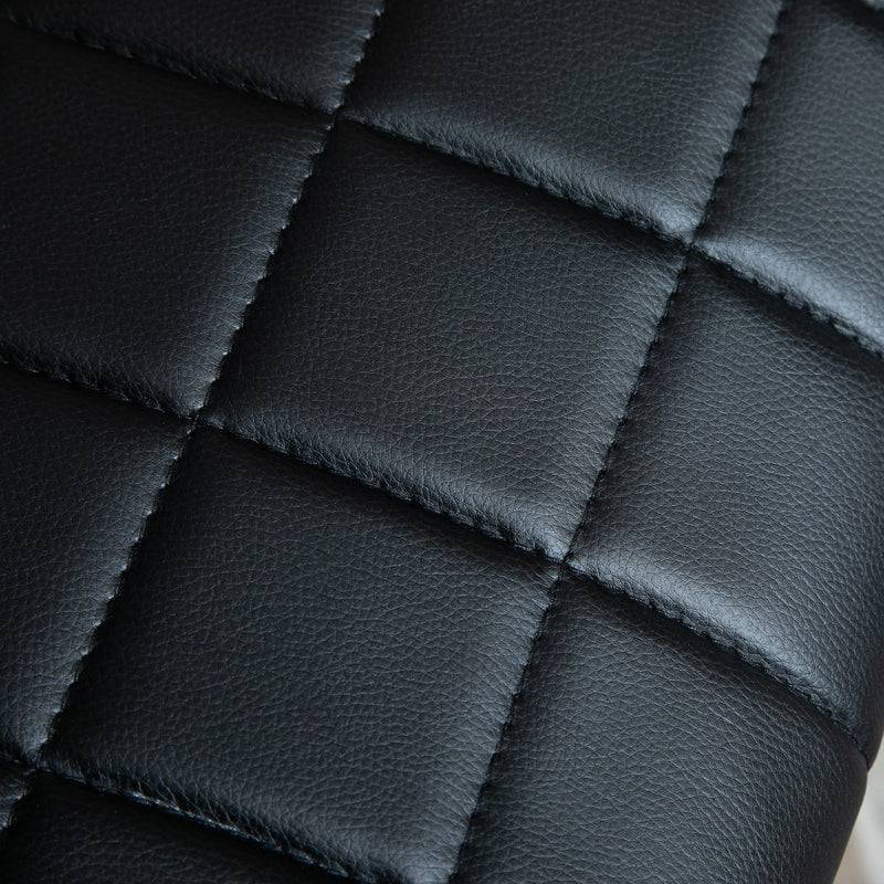 Norwin Adjustable Height Swivel Barstool (2 Pack) - Black Faux Leather - Seasonal Overstock