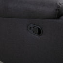 Riley 53" Grey Upholstered Reclining Loveseat - Seasonal Overstock