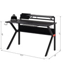 Rocky 47" Wide 2-Level Gaming Desk with Tablet Stand and Cup Holder - Seasonal Overstock