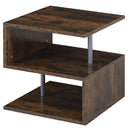 Sylas End Table Shelf - Rustic Brown - Seasonal Overstock