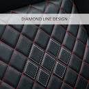 Vega Diamond Stitch Faux Leather Office Gaming Chair - Red - Seasonal Overstock