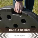 4pc Umbrella Base Plate Weights for Cantilever and Offset Umbrellas up to 220lbs Fill Weight - Seasonal Overstock