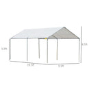 Car Shelters, 10' x 20' Heavy Duty Galvanized Carport Canopy with Anchor Kit - Seasonal Overstock