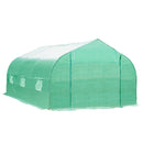 Greenhouses, 15 x 10ft Soft Cover Walk-In Greenhouse - Green - Seasonal Overstock