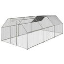 Coops & Hutches, 18.7' x 9.2' Steel Frame Walk-In Chicken Coop Run - Seasonal Overstock