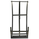 28" Black Round Firewood Display and Storage Rack Log Holder - Seasonal Overstock
