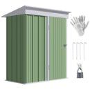 5' x 3' Lean-to Galvanized Steel Storage Shed - Green - Seasonal Overstock