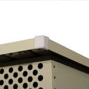 8.4' x 4.7' Grey Metal Utility Garden Shed with Side Storage - Seasonal Overstock