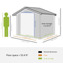 9' x 6.4' Outdoor Storage Shed - Dark Grey - Seasonal Overstock