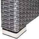 Balsam Cove 6pc Outdoor Wicker Sofa Chairs Table and Stool Patio Set - Grey - Seasonal Overstock