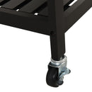 Kitchen Carts, Camilla Black Kitchen Bar Cart on Castors - Seasonal Overstock